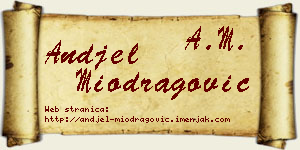 Anđel Miodragović vizit kartica